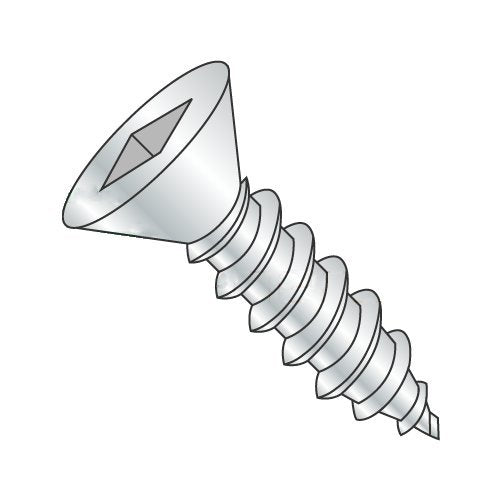 #10 x 2 1/2' Type A Self-Tapping Screws/Square/Flat Head/Steel/Zinc (Carton: 1,500 pcs)