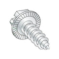#14 x 1 1/4' Type AB Self-Tapping Screws/Slotted/Serrated Hex Washer Head/Steel/Zinc/Serrations Under Head (Carton: 1,500 pcs)