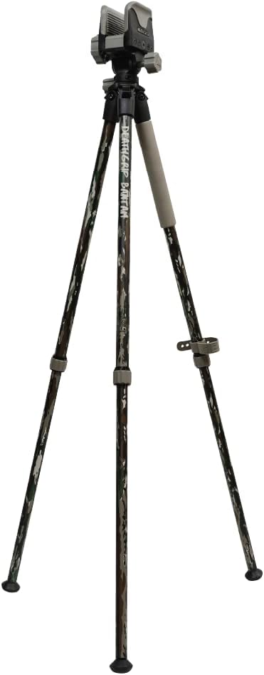 BOG DeathGrip Aluminum Tripod with Durable Frame, Lightweight, Stable Design, Bubble Level, Adjustable Legs, Shooting Rest, and Hands-Free Operation for Hunting, Shooting, and Outdoors