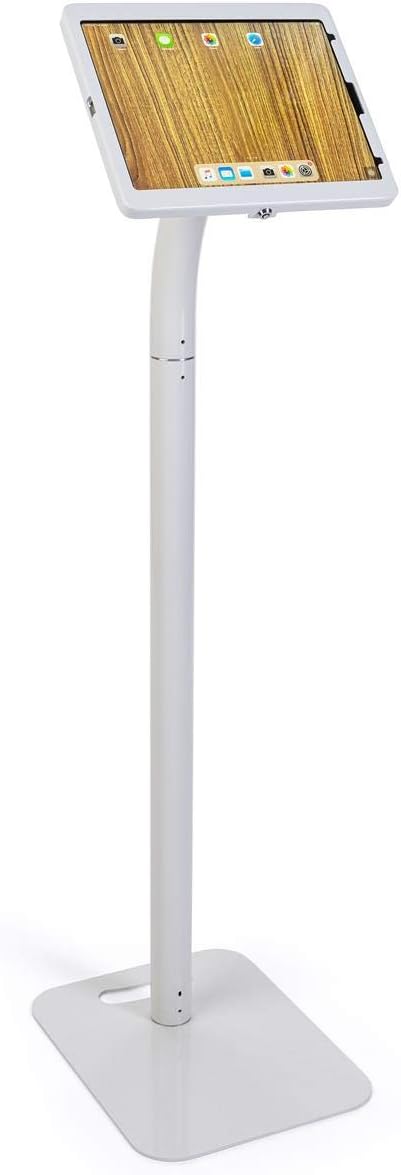 Displays2go Floor or Countertop Stand for iPad Pro 12.9', Rotating — White (IPEVRPRO12W)