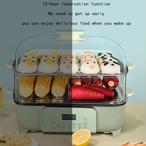 26L Electric Food Steamer, 3-Tier Stackable Vegetable Cooker, 1500W Multi-Cooker with BPA-Free Baskets, Healthy Cooking, 90-Minute Timer, Energy Efficient Kitchen Appliance