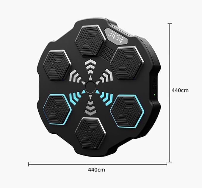 Smart Music Boxing Strike Pads, LED Counter Wall-Mounted Punching Equipment, USB Rechargeable Boxing Trainer for Home Fitness
