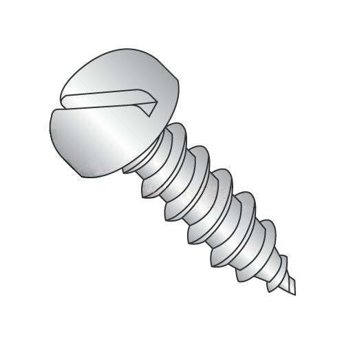 #10 x 2 Type A Self-Tapping Screws/Slotted/Pan Head / 18-8 Stainless Steel (Carton: 1,000 pcs)