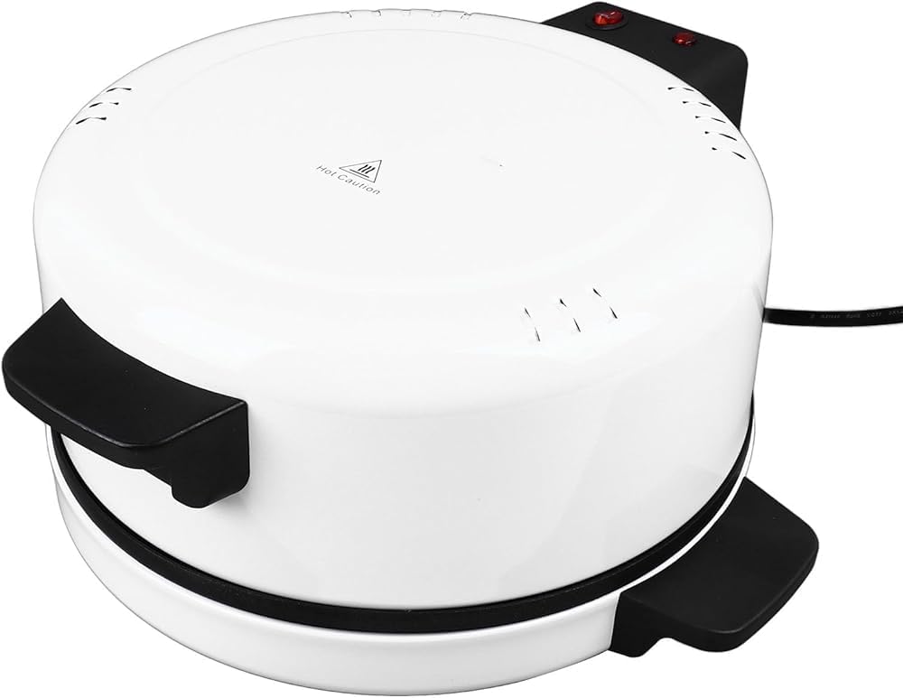 12 Inch Countertop Pizza Maker, Electric Oven Arabic Bread Maker Machine Stainless Steel Heating Coil Fast Cooking for Home Kitchen