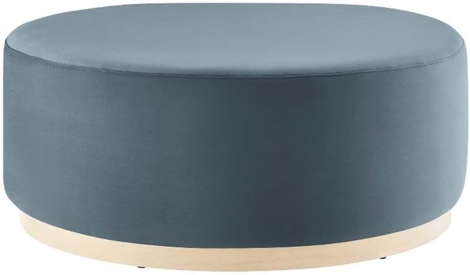 Modway Large 38' Round Performance Velvet Upholstered Upholstered Ottoman