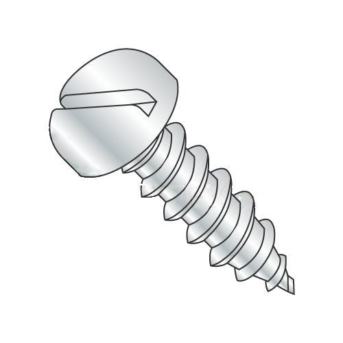 #10 x 2 Type AB Self-Tapping Screws/Slotted/Pan Head/Steel/Zinc (Carton: 2,000 pcs)