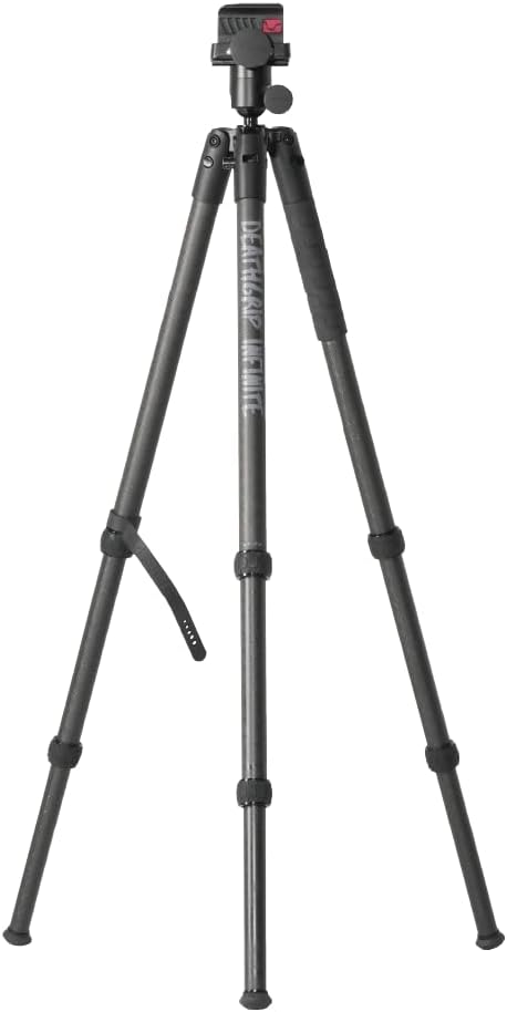 BOG DeathGrip Aluminum Tripod with Durable Frame, Lightweight, Stable Design, Bubble Level, Adjustable Legs, Shooting Rest, and Hands-Free Operation for Hunting, Shooting, and Outdoors