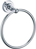 Bathroom Bath Towel Holder, Hand Towel Ring, Towel Ring, Hand Towel Holder Round Towel Hanger Wall Mount，Towel Ring Chrome-A