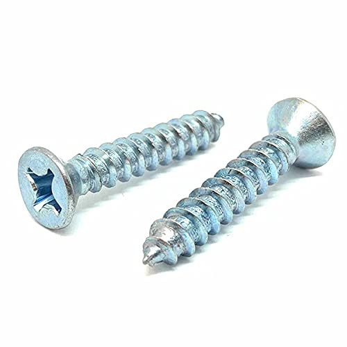 (1900 Pieces) #10X2' Phillips Flat Head Self Tapping Sheet Metal Screws Zinc