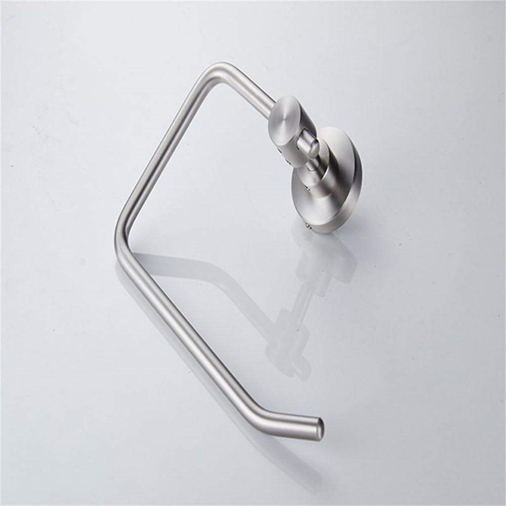 304 Stainless Steel Square Towel Ring Towel Holder Towel Bar Bathroom Accessories,Silver,1