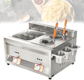 Commercial Twin-Basket Gas Fryer - Stainless Steel LPG Deep Fryer for Restaurants - Perfect for Fries, Donuts, and Fish - High Capacity Double Frying System