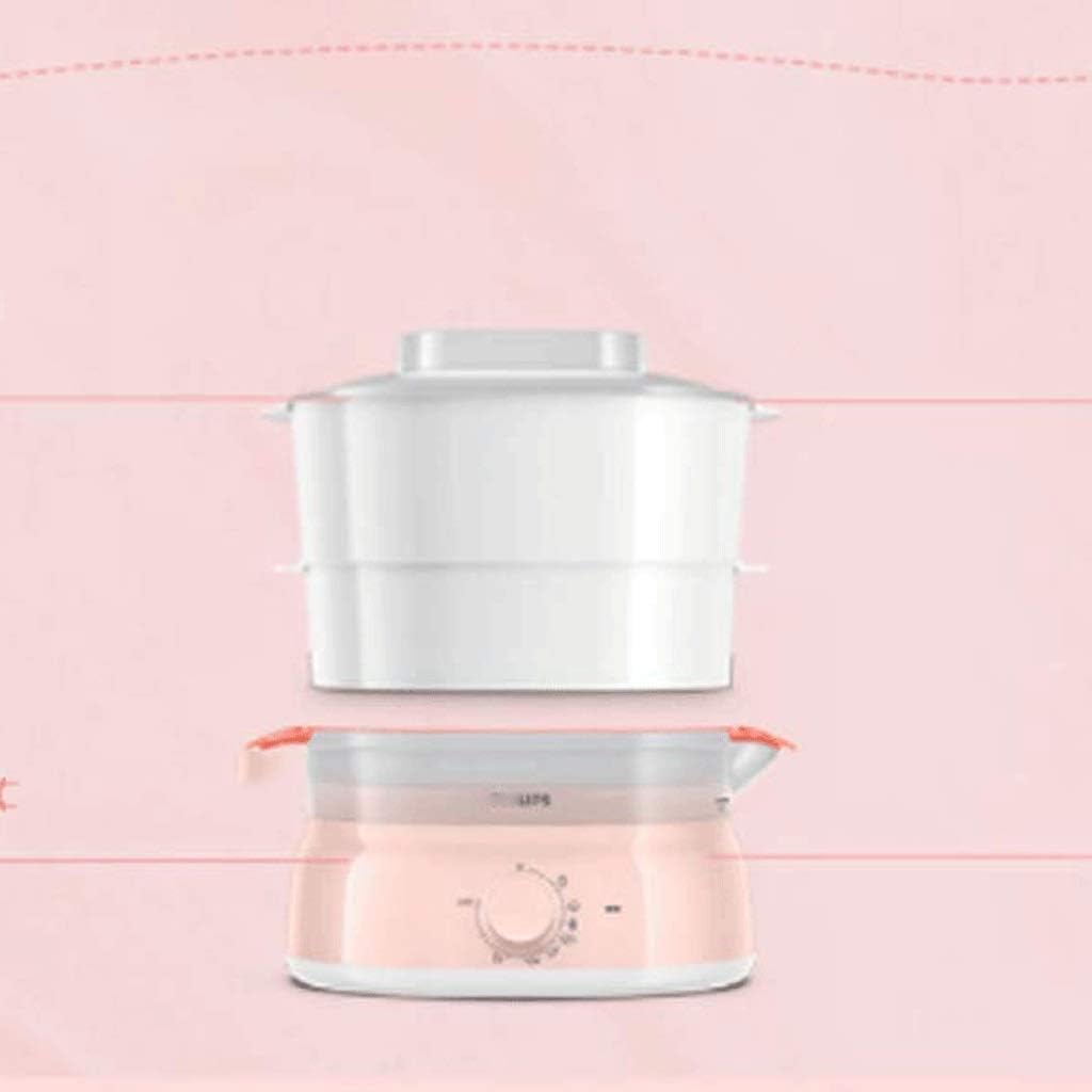 Steamer - Pink Digital Rice Cooker and Food Steamer Electric Food Heater, Food Steamer for Office and Home