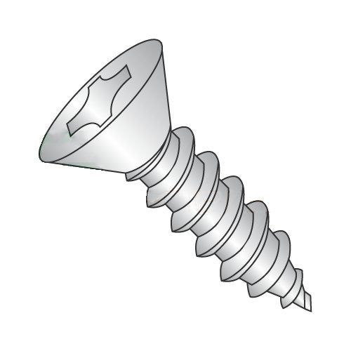 #10 x 2 Type AB Self-Tapping Screws/Phillips/Flat Head / 18-8 Stainless Steel (Carton: 1,000 pcs)