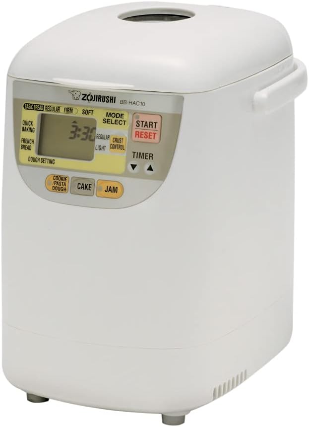 Zojirushi BB-HAC10 Home Bakery 1-Pound-Loaf Programmable Mini Breadmaker, White