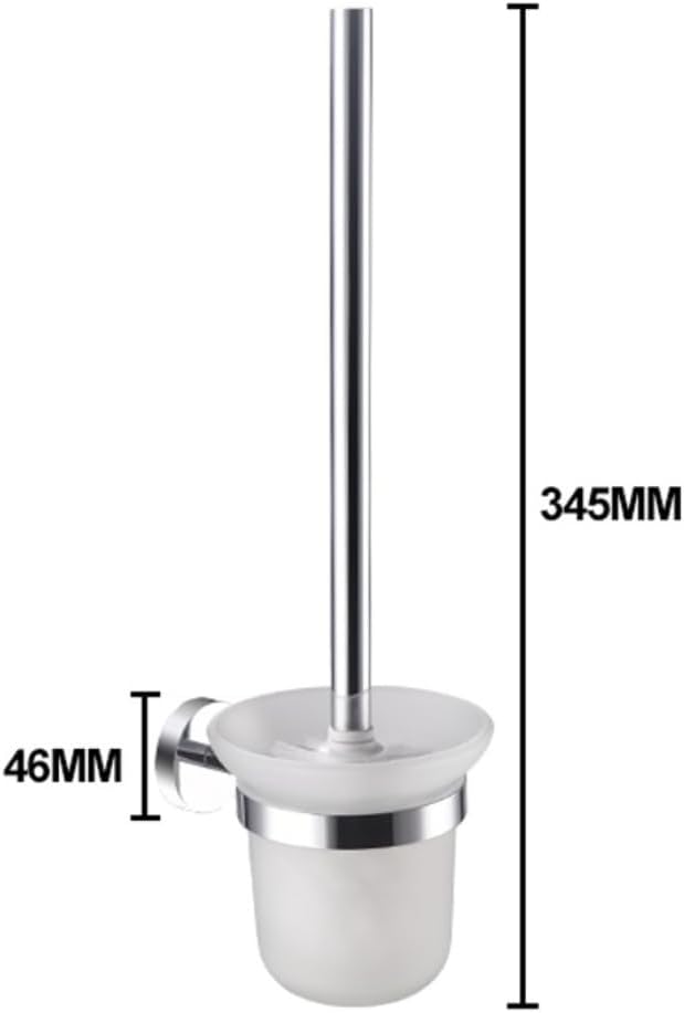 304 Stainless Steel Chrome Plated Wall-Mounted Towel Stick Toilet Bathroom Bathroom Robe Soap Dishwasher Hands Bathroom Set(Toilet Brush Holder)