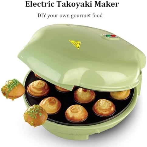 Pancake Maker, 12-hole Non-stick Electric Frying Pan with Indicator Light, Suitable for Pancakes, Pancakes and Takoyaki