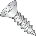 #10 x 2 1/2' Self Tapping Screws - Sheet Metal Screws, Type A, Stainless Steel 316, Flat Head, Phillips Drive, Full Thread (Quantity: 800 pcs)