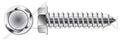 (750 pcs) #10-16 X 2, Self-Tapping Sheet Metal Screws, Type AB, Hex Indented Washer Head, Stainless Steel