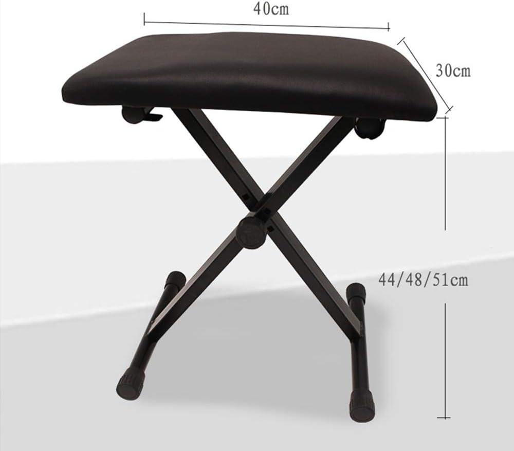 Soft Piano Stool 1 Person Piano Stool Universal Instrument Chair Three Adjustable Piano Guzheng Guitar Keyboard (Wei?-40x30x51cm