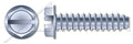 (1500 pcs) #10 X 2, Self-Tapping Sheet Metal Screws, Type B, Hex Indented Washer, Slotted, Steel, Zinc Plated