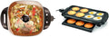 BELLA Electric Skillet, Frying Pan, Griddle and Warming Tray Bundle - Nonstick Copper Titanium Coating, Adjustable Temperature, Dishwasher Safe