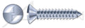 (1000 pcs) #10 X 2, Self-Tapping Sheet Metal Security Screws, Oval Countersunk Head Tamper Resistant One-Way Slotted Drive, Type AB, Steel, Zinc Plated