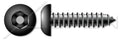 (1000 pcs) #10 X 2, Self-Tapping Sheet Metal Security Screws, Button Head Tamper Resistant Hex Socket Pin Drive, Type AB, Steel, Black Oxide, Includes Driver Bit