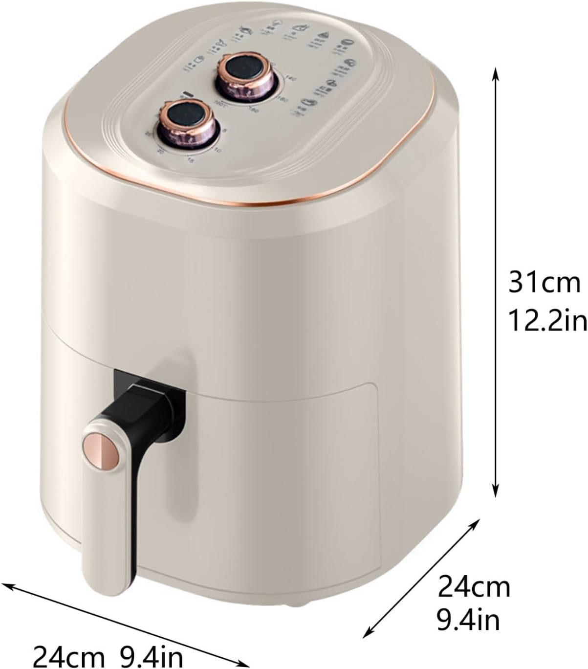 Air Fryer 7.5L Large Capacity Oven Multifunctional Electric Frying Air Fryer French Fries Machine Simple Pull-Out Oven Kitchen Appliances(A)