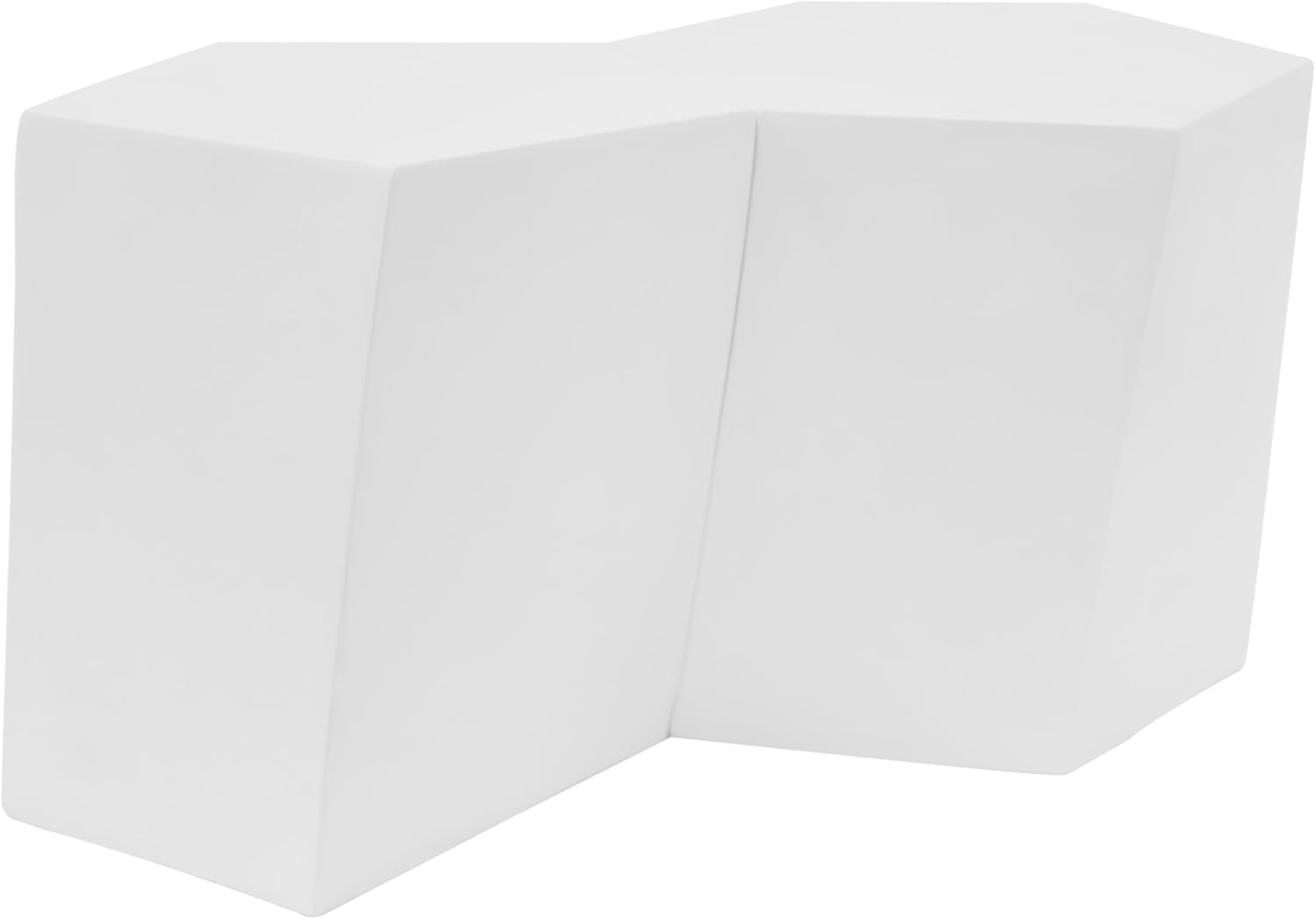 WILLIAMSPACE 30.25' White Nesting Coffee Table Set of 2, Modern Irregular Center Tables for Living Room, Magnesium Oxide Accent Side Table for Indoor & Outdoor, No Need Assembly (White)