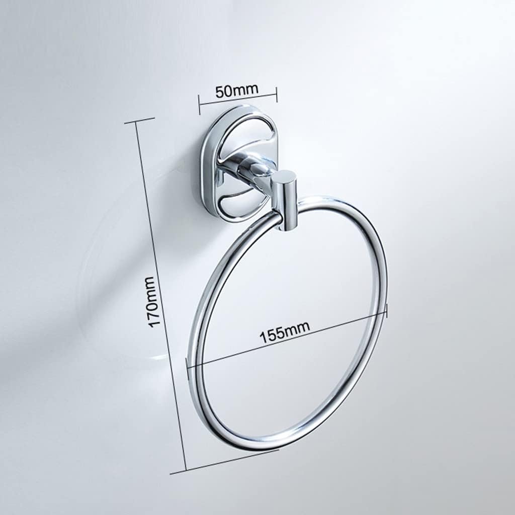 Bathroom Bath Towel Holder, Hand Towel Ring, Wall Mounted Bath Towel Ring, Hand Rack Roll Rail Towel Holder Rings, Chrome Accessories, Hardware