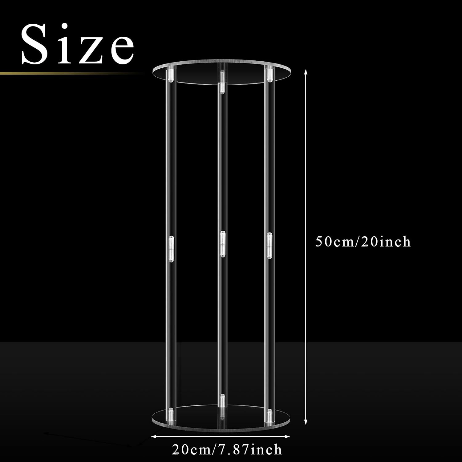 Teenyyou 10 Pcs 20 Inch Tall Acrylic Vase Wedding Centerpieces Clear Flower Stand Acrylic Centerpiece Stand Floral Vase Elegant Display Holder for Wedding Birthday Party Table Decorations