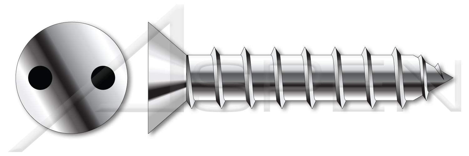 (200 pcs) #10 X 2, Self-Tapping Sheet Metal Screws, Flat Countersunk Head Tamper-Resistant Drilled Spanner Drive, Type A, Stainless Steel