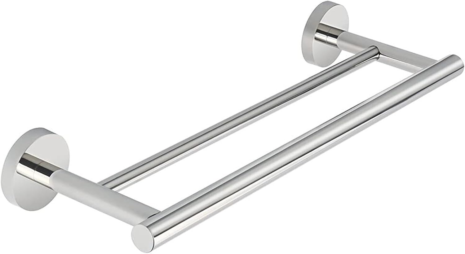 Bathroom Shelves Towel Rail Rack 30cm/40cm Double Towel Rail, SUS304 Stainless Steel Bathroom Hand Towel Holder, Chrome Towel Bar Ring, Wall Mounted Storage Rack for Bathroom