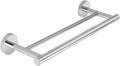 Bathroom Shelves Towel Rail Rack 30cm/40cm Double Towel Rail SUS304 Stainless Steel Bathroom Hand Towel Holder Chrome Towel Bar Ring Wall Mounted Storage