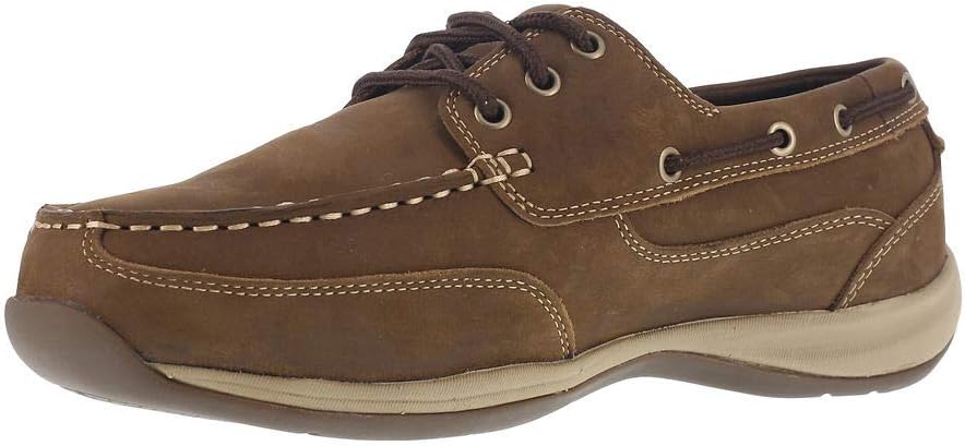 Rockport Men's Sailing Club Steel Toe Brown 11 W