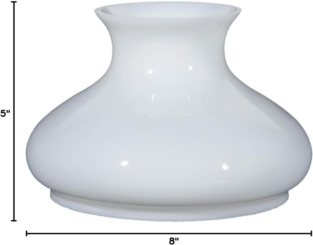 B&P Lamp® 7' Opal Glass Tam-O-Shanter Style Student Lamp Shade