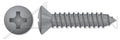 (3500 pcs) #10 X 2, Self-Tapping Sheet Metal Screws, Type AB, Oval Phillips Drive, Steel, Plain
