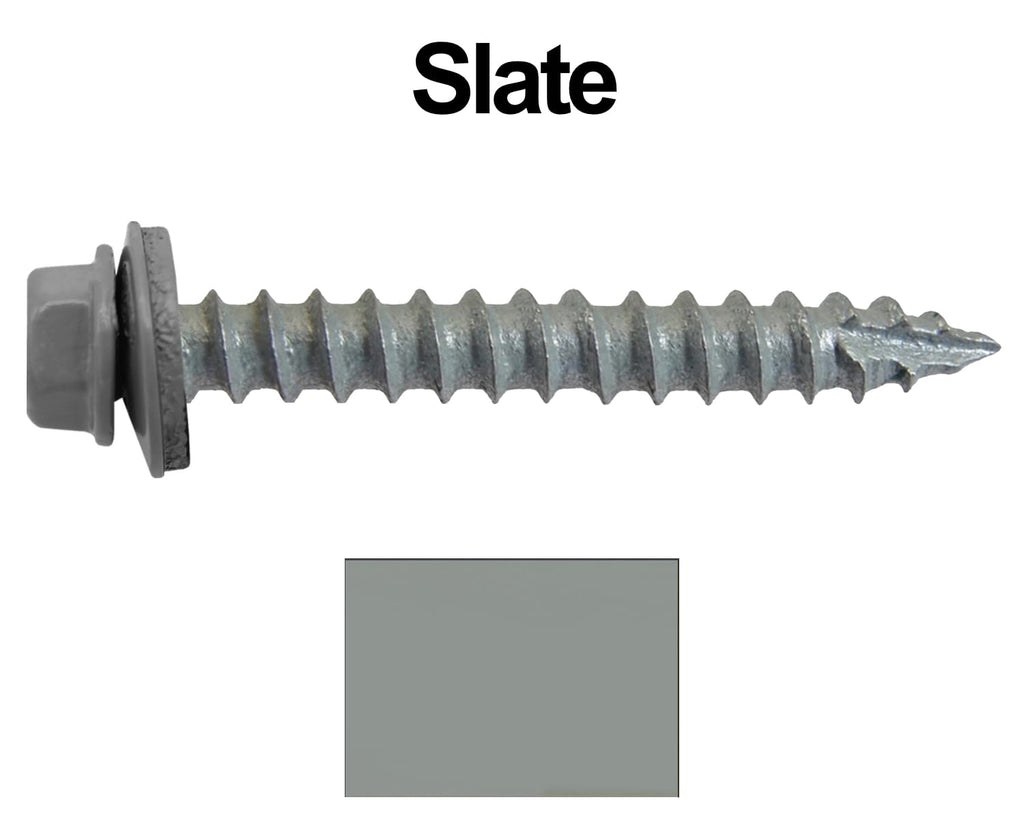 14x2 Metal Roofing Screws (Slate) (14X2 MRS CASE)