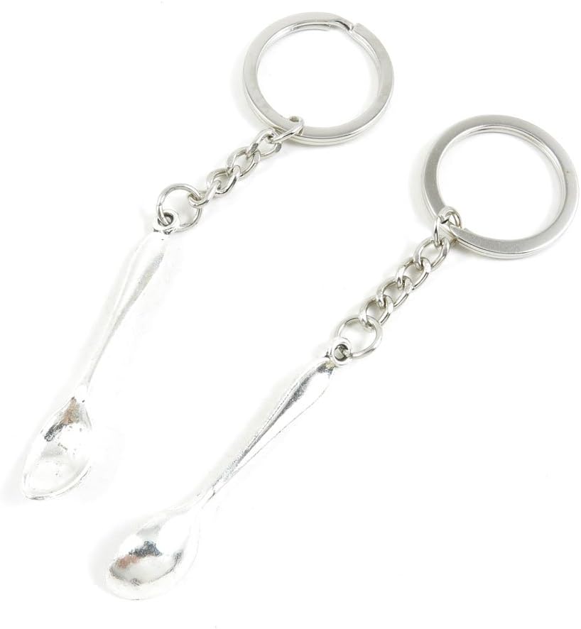 Fashion Jewelry Keyring Keychain Door Car Key Tag Ring Chain Supplier Supply Wholesale Bulk Lots K3YU6 Tablespoon Spoon
