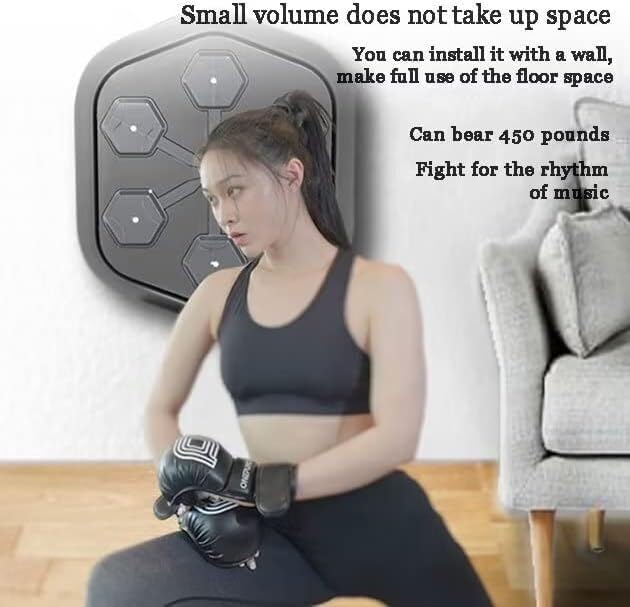 Music Boxing Machine, Electronic Exercise Wall Target, Music Boxing Target Boxinghine Speed Hand Eye Response and Coordination Boxing Equipment for Children and Adults