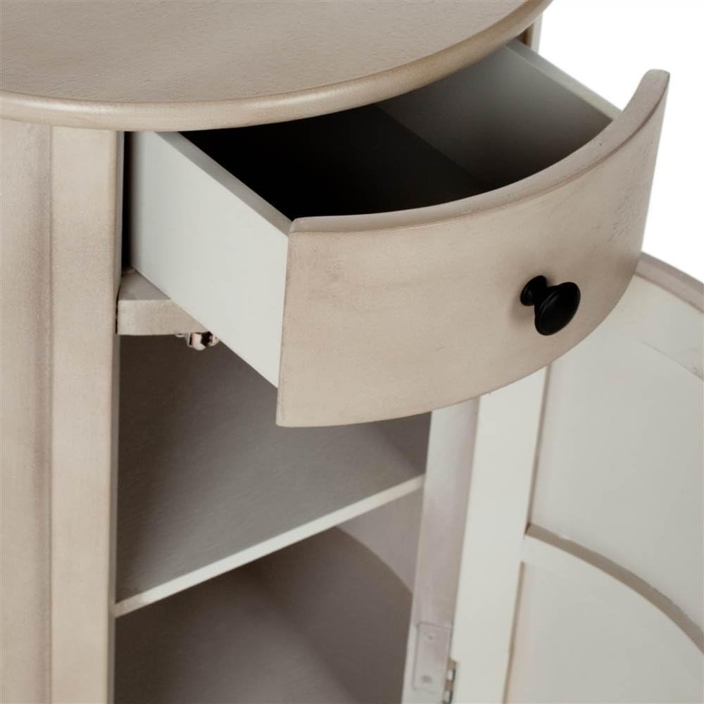 SAFAVIEH Furniture - Tabitha 1-Drawer Accent Table - Vintage Grey - Solid Wood - Farmhouse Storage Design - Ideal for Living Room, Entryway, 17.7'W x 17.7'D x 26'H - Fully Assembled (AMH5712A)
