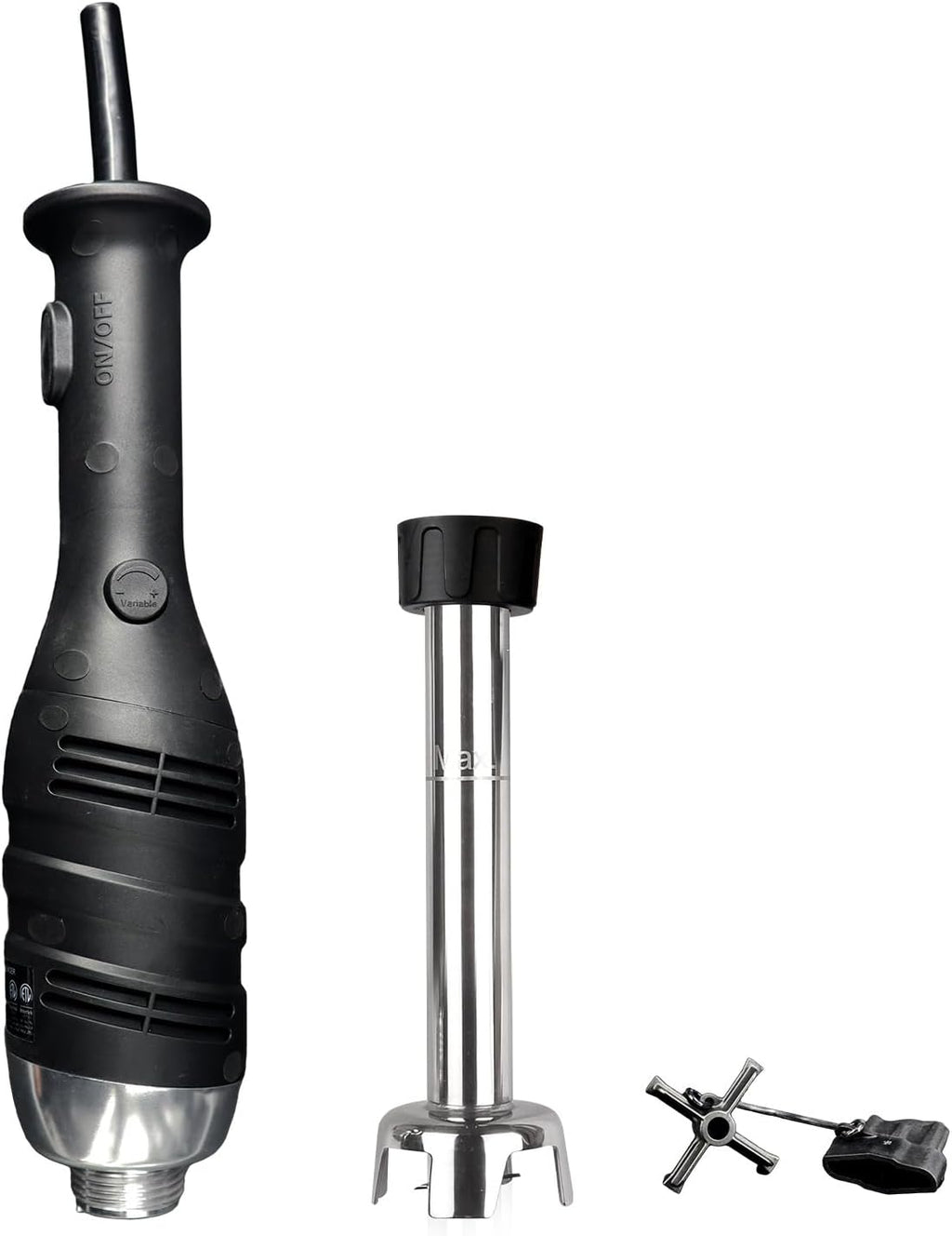 VONCI 280W Commercial Immersion Blender, Light Duty Hand Blender with Variable Speed 6000-20000RPM, Handheld Stick Mixer with 9.5' Detachable Shaft, Professional Blender for Restaurant Kitchen.