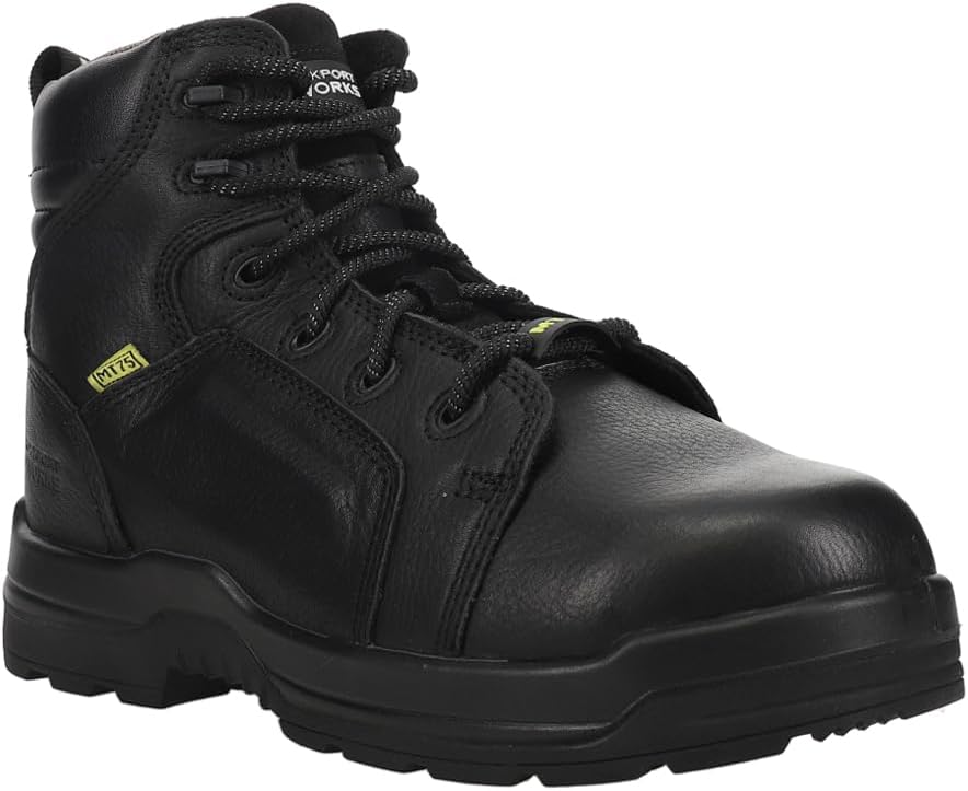 Rockport Mens More Energy 6 Inch Slip Resistant Composite Toe Work/Duty - Black