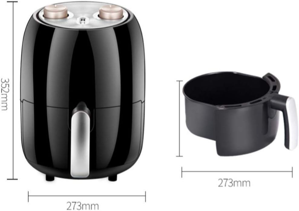 Oil-Free Air Fryer, Healthy Cooking Toaster Oven Turbo Broilers French Fries, Onion Rings, Convection Power Air Oven 2 Qt