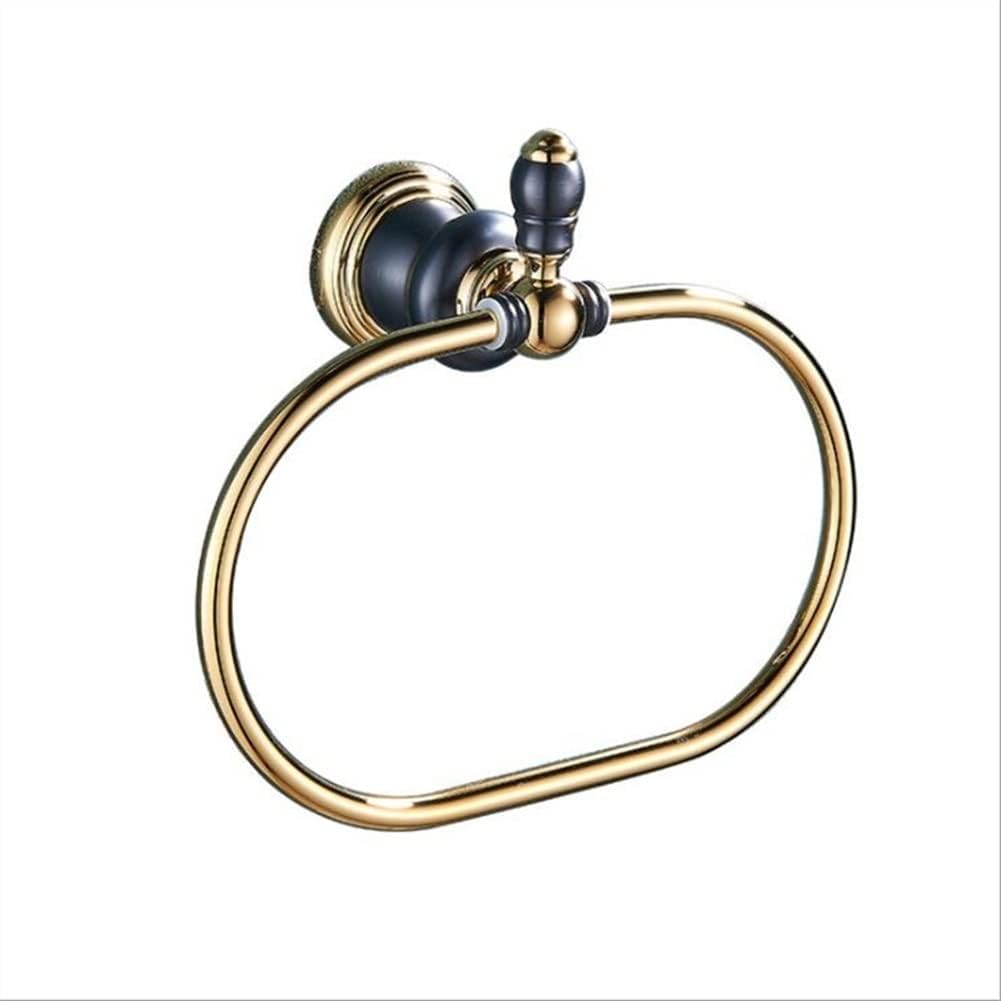 Bathroom Bath Towel Holder, Hand Towel Ring, Oval Towel Rings, Chrome Metal Towel Bars Holder, Towel Hangers Storage Wall Mounted Accessories Bath Towel Racks