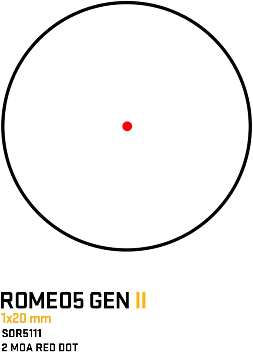 SIG SAUER ROMEO5 GEN I & GEN II 2 MOA Dot Sight - 1x20mm Compact Durable IPX-7 Waterproof Shooting Rifle Sight with Parallax-Free Optical Design & 12 Illumination Settings