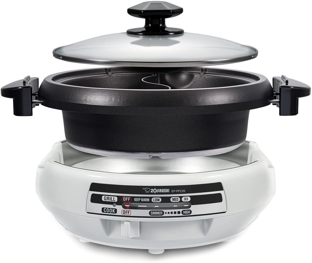 Zojirushi EP-PFC20HA Electric Skillet and Zojirushi NS-LGC05XB Micom Rice Cooker & Warmer Bundle