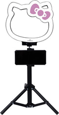 Impressions Vanity Hello Kitty 10 Inch RGB Desk Ring Light with Stand and Phone Holder, LED Selfie Lights with Rainbow Color Modes, Noise Sensor Provide Light Affect to Music Beat Perfect for TikTok