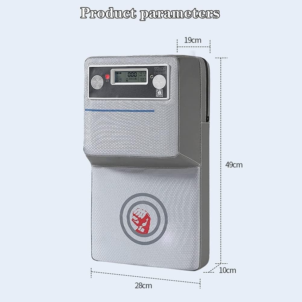 Wall Mounted Boxing Machine, Music Boxing Training Punching Target Striking Hitting Target Boxing Mat with Punch Force Tester (A)