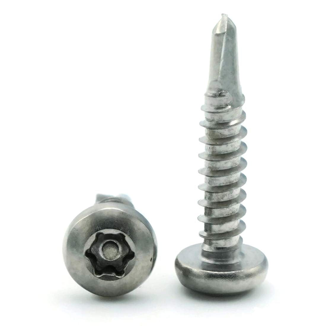 Torx w/Pin Tamper Proof Security Pan Self Driller TEK-3 Screw 410 Stainless Steel - #10 x 2 (T-25) Qty-250